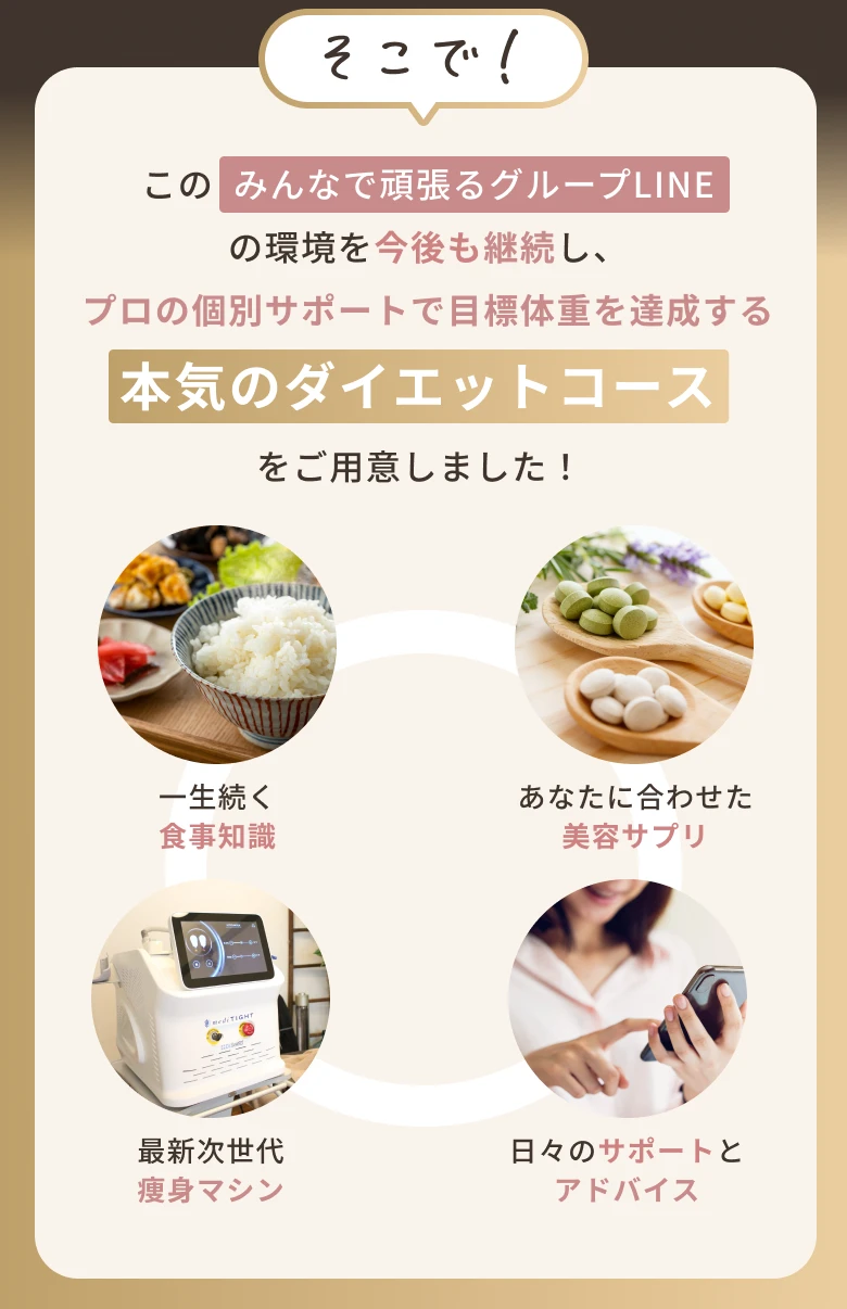 本気のダイエットコースをご用意しました